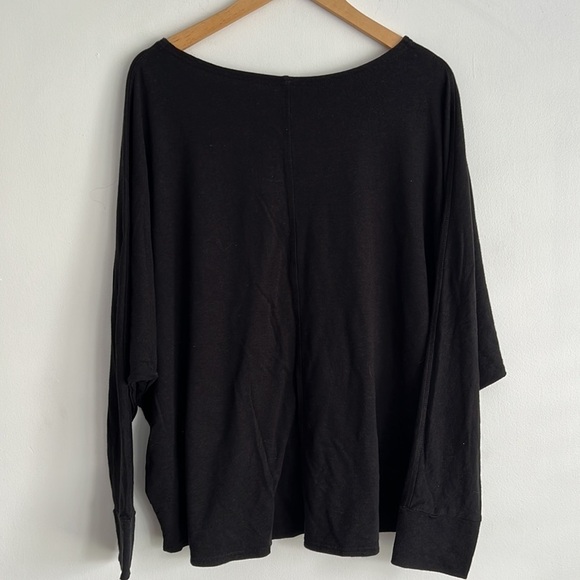 THE Gilmour Modal Blouson T Shirt Boatneck Drop Shoulder Black - Picture 5 of 7